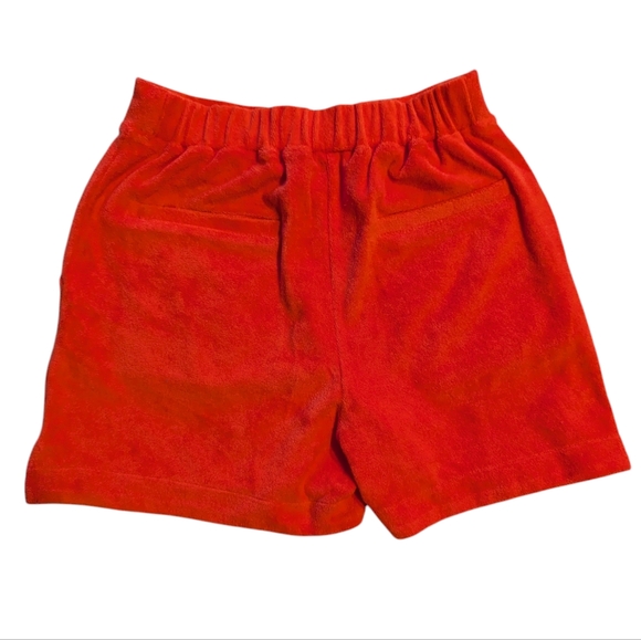 BODEN Erica Towelling Shorts Orange Cotton Terrycloth  Shorts Size 2 - Picture 2 of 8